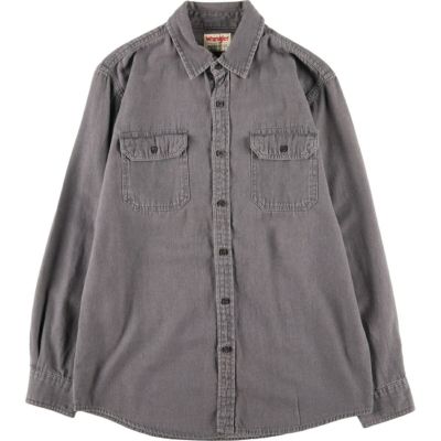 古着 ラングラー Wrangler 長袖 コットンシャツ メンズM相当