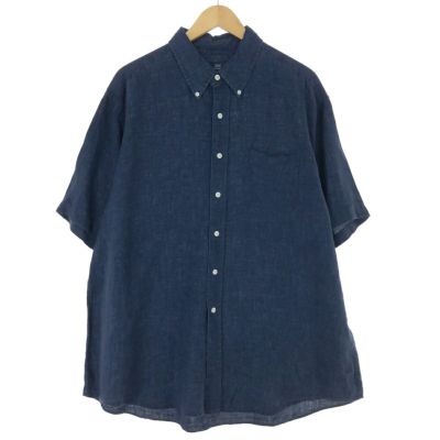 古着 ブルックスブラザーズ Brooks Brothers 346 半袖 リネン ボタンダウンシャツ メンズXL相当 /eaa448496 【中古】 【240812】