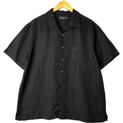 90s  Bahama ブラック シルク オープンカラーシャツ XL Tommy Bahama S/S オープンカラーシルクシャツ - used&vintage