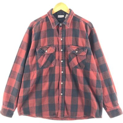 90s FIELD&STREAM ネルシャツ 長袖 シャツ チェック 黒 赤 00s vintage 古着 ビンテージ 長袖シャツ ネルシャツ チェック柄