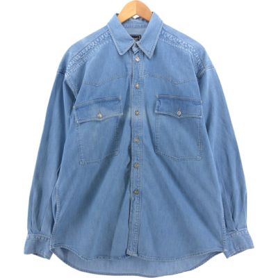 古着 ヴェルサーチ VERSACE JEANS COUTURE 長袖 デニム ウエスタンシャツ メンズM相当 ヴィンテージ /eaa521440 【中古】 【250216】