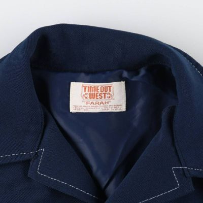 古着 80年代 FARAH TIME OUT WEST オープンカラー シャツジャケット