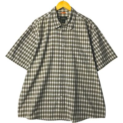 古着 00年代 エディーバウアー Eddie Bauer チェック柄 半袖 コットン チェックシャツ メンズXXL相当 /eaa575332 【中古】 【250812】