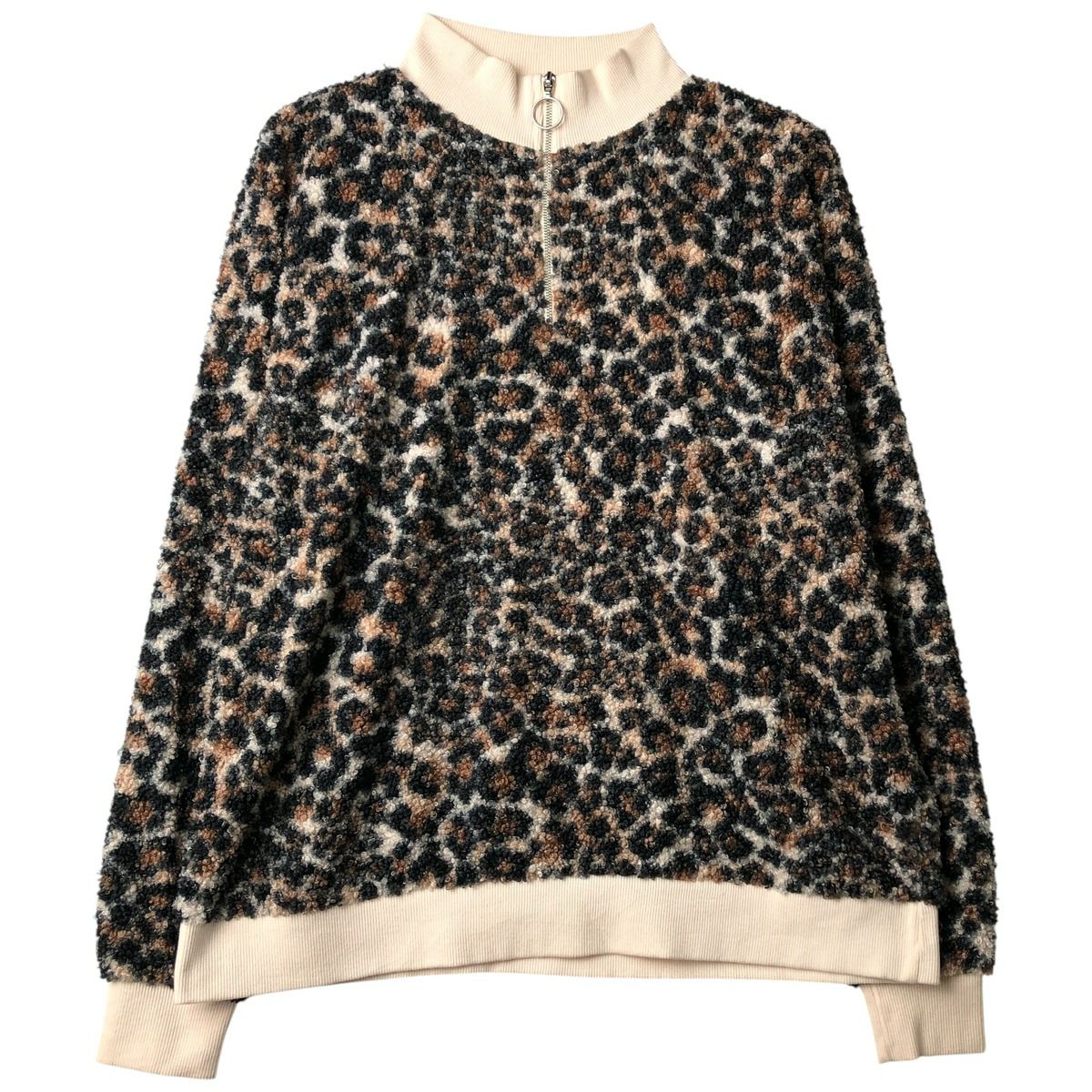 古着 レオパード柄 ヒョウ柄 パッチワーク スエードレザージャケット