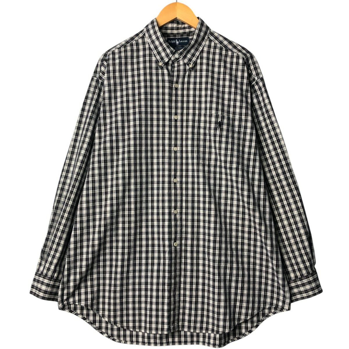 古着 ラルフローレン Ralph Lauren BIG SHIRT ギンガムチェック 長袖  