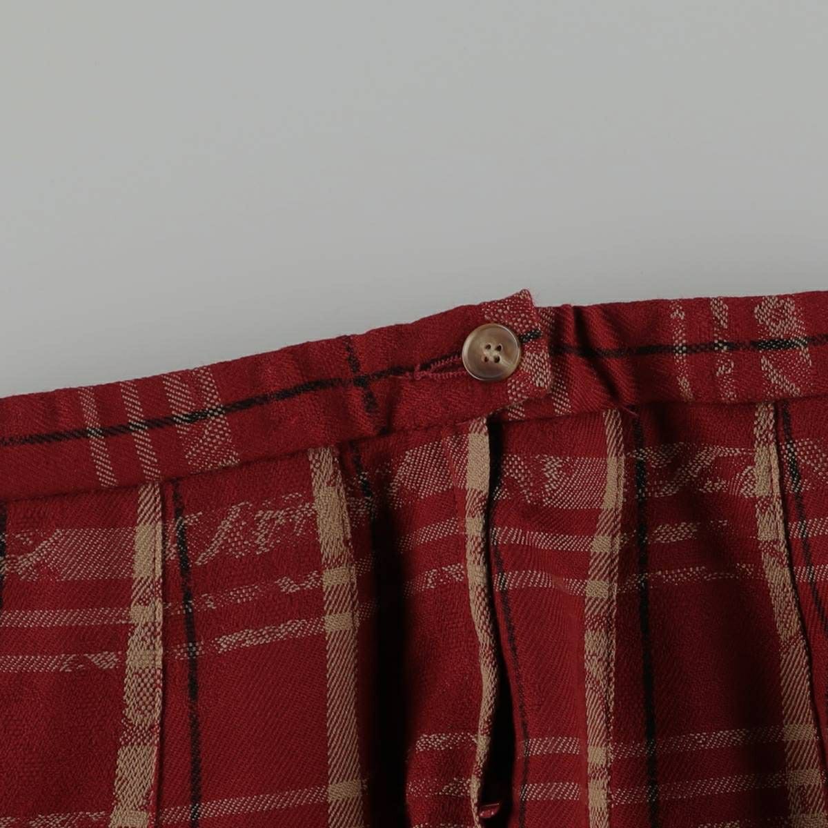 古着 ペンドルトン PENDLETON チェック柄 ボタニカル柄 ウール ロング