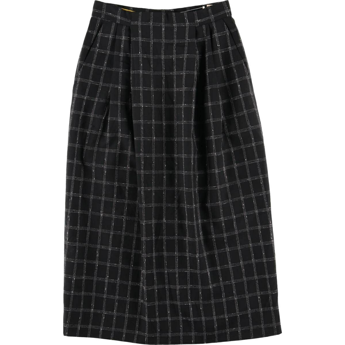 古着 ペンドルトン PENDLETON チェック柄 ボタニカル柄 ウール ロング