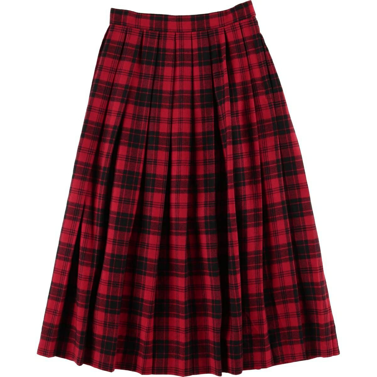 古着 ペンドルトン PENDLETON チェック柄 ボタニカル柄 ウール ロング