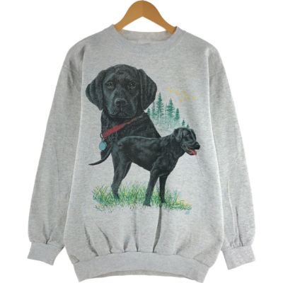 古着 90年代 タルテックス TULTEX 犬柄 アニマル スウェットシャツ トレーナー USA製 メンズL相当 ヴィンテージ /eaa501386 【中古】 【250217】