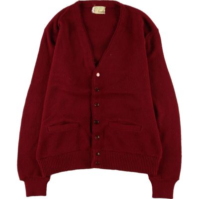 古着 60年代 LETTER SWEATER SHOP ウールレタードニットカーディガン