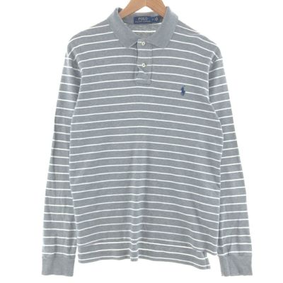 古着 ラルフローレン Ralph Lauren ボーダー柄 長袖 ポロシャツ メンズM /taa001124 【中古】 【230929】 ss2503_50