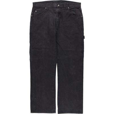 Dickies ディッキーズ W34 ダックパンツ ペインター 黒 17080 古着 ディッキーズ Dickies ダックペインターパンツ メンズw34相当