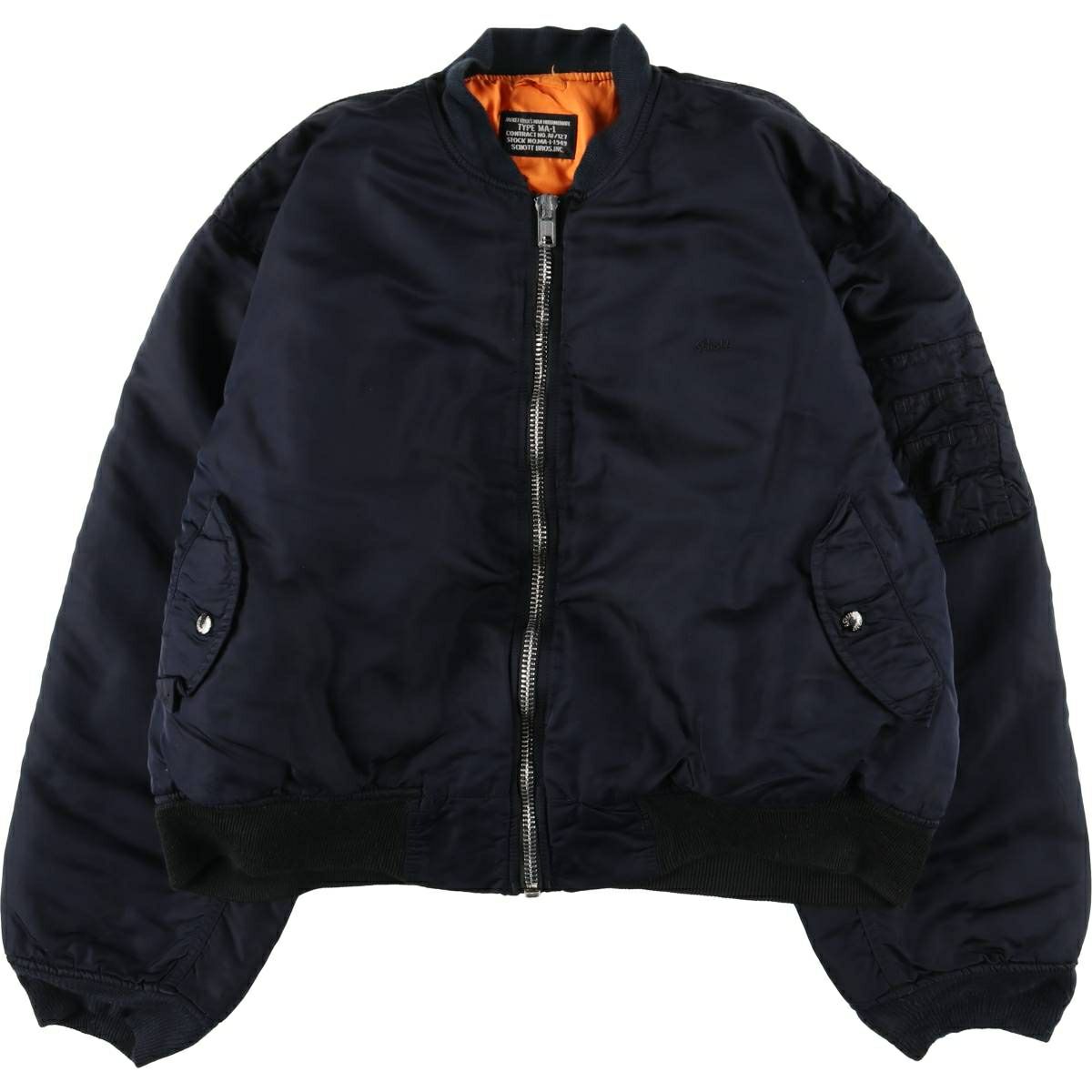 古着 90年代 民間品 ショット SCHOTT MA-1タイプ 中綿入り ミリタリー フライトジャケット メンズL相当 ヴィンテージ  /eaa562587 【中古】 【251031】 | 古着屋JAM（ジャム） Schott Bros. Ron Hermer MA-1 フライトジャケット