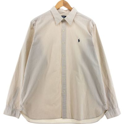 バックプリントPolo Ralph Laurenベージュ長袖サファリシャツ バックプリントPolo Ralph Laurenベージュ長袖サファリシャツ