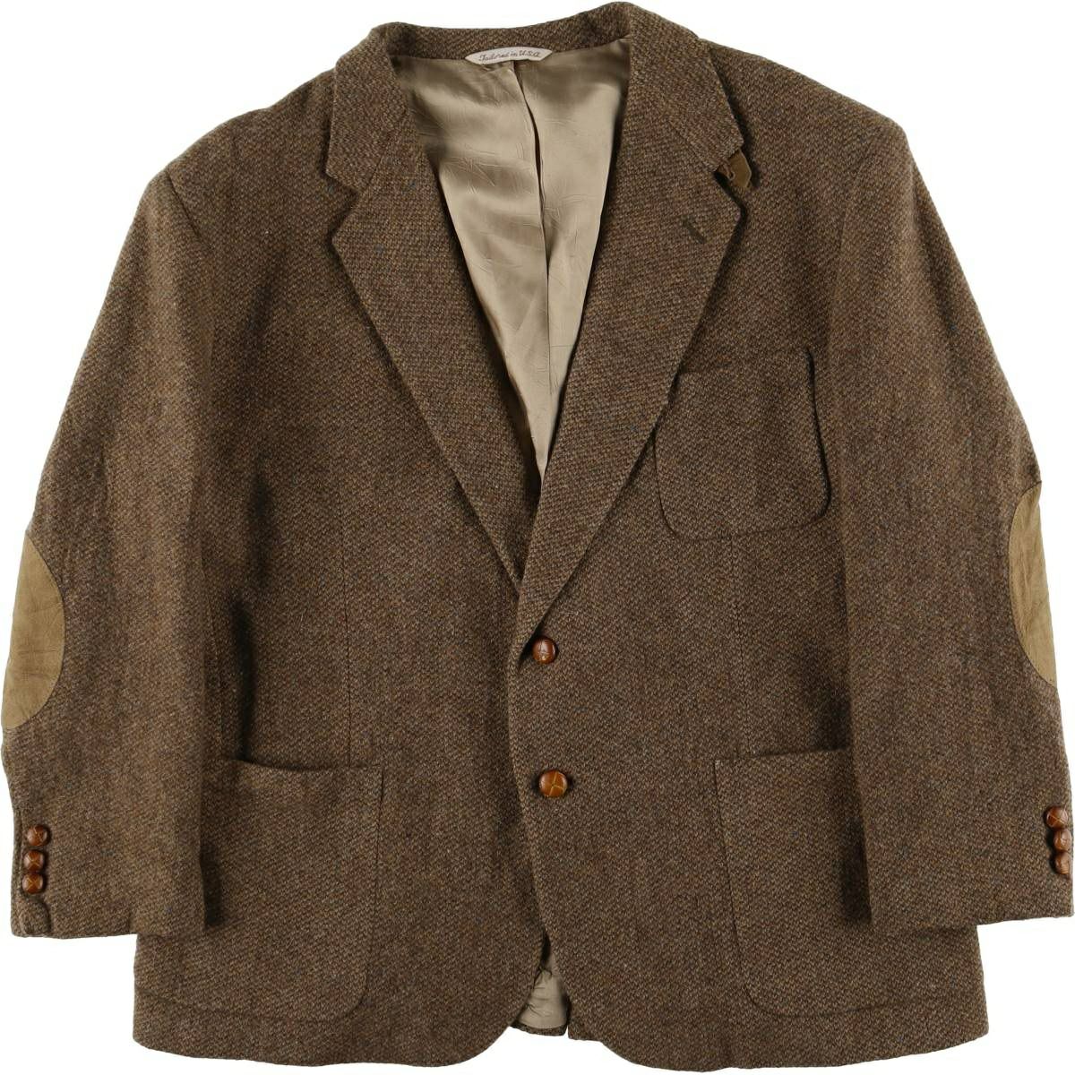 古着 アクアスキュータム Aquascutum ツイードコート カラーネップ