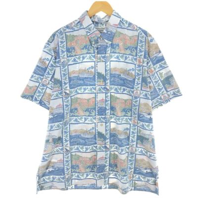 古着 90年代 レインスプーナー REYNSPOONER DIETRICH VAREZ COLLECTION 総柄 ボタンダウン ハワイアンアロハシャツ ハワイ製 メンズXXL相当 ヴィンテージ /eaa475503 【中古】 【240818】