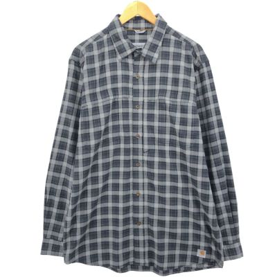 Carhartt 裏地チェック カーキ L メンズ 楽天市場】CARHARTT カーハート チェック柄 長袖 シャツ