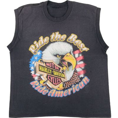 ハーレーダビッドソン　鷹　イーグル　Tシャツ ベージュ　古着　ヴィンテージ 古着 ～90年代 ハーレーダビッドソン Harley-Davidson 鷲柄