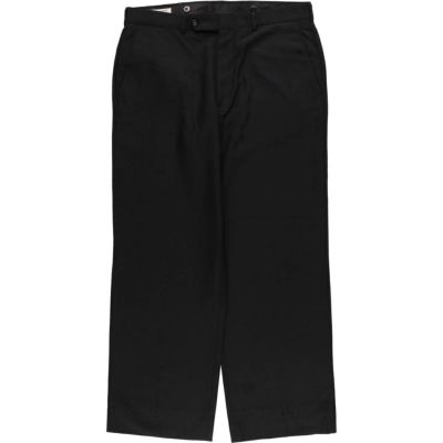 90s vintage スラックス ワイドパンツ ブルーブラック モード古着 古着 ～90年代 スラックスパンツ USA製 メンズw31相当
