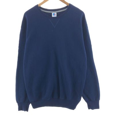 90s~00s RUSSELL ATHLETIC Plain Sweatshirt 黄 XL ラッセル