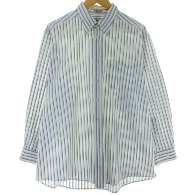 新着 古着 ボタンダウンストライプ 長袖 L.L.Bean エルエルビーン メンズウェア