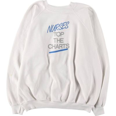 古着 80年代 ヘインズ Hanes 青タグ メッセージ プリントスウェットシャツ トレーナー USA製 メンズXL相当 ヴィンテージ /eaa520715 【中古】 【250222】