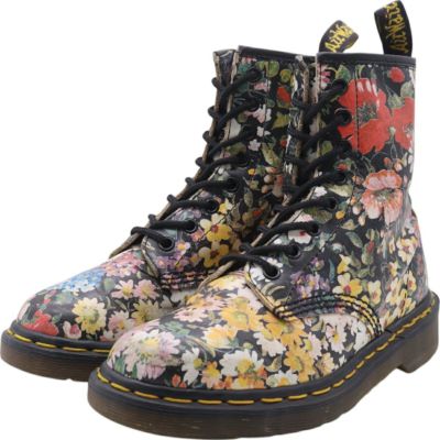 古着 ドクターマーチン Dr.Martens 花柄 8ホールブーツ 英国製 3 レディース22.0cm相当 /saa011796 【中古】 【250222】 【Elulu/エルル】
