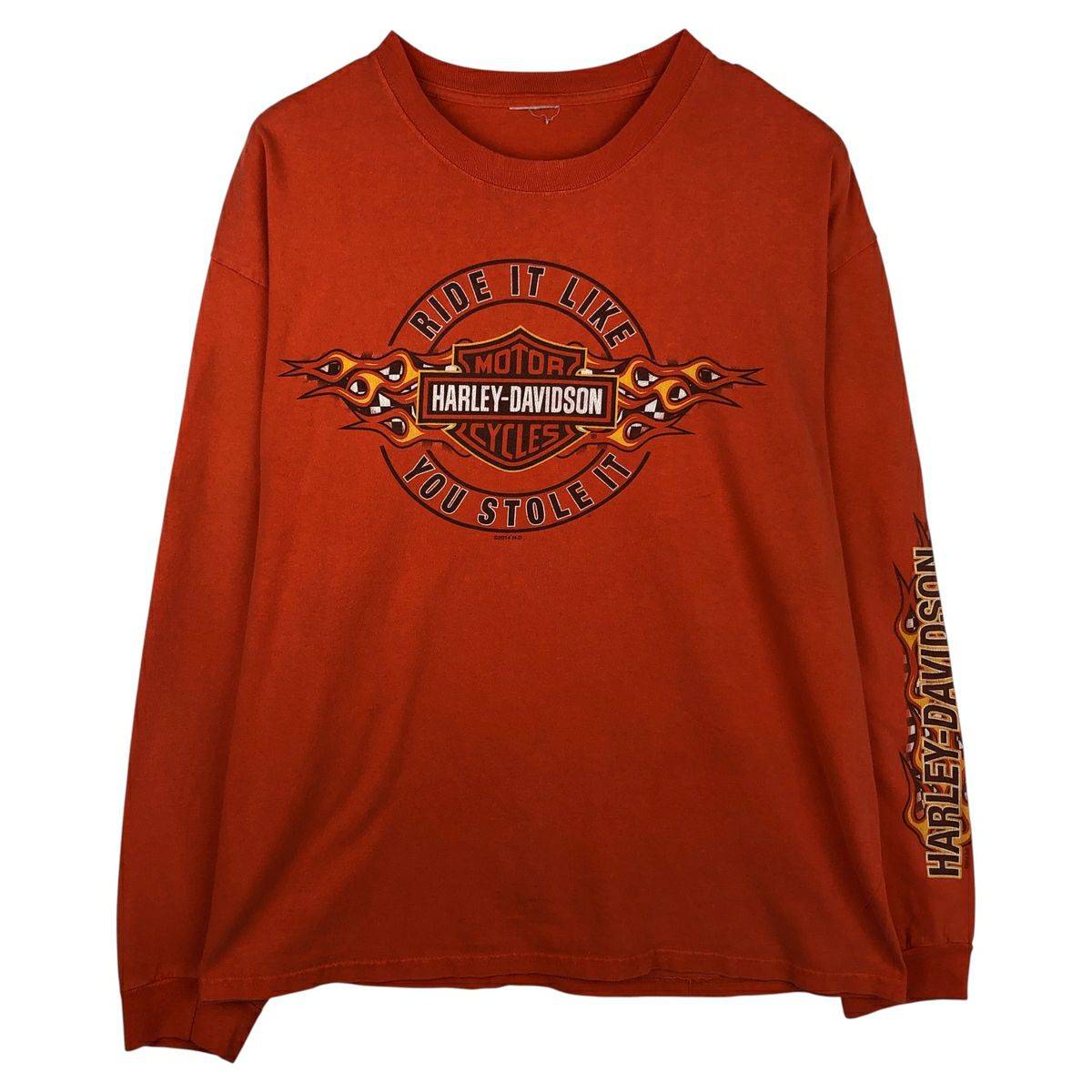 古着 ハーレーダビッドソン Harley-Davidson ピンナップガール ロングT