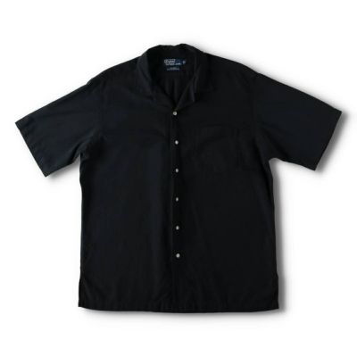 超超スペシャル 90s ラルフローレン CALDWELL 半袖シャツ L 黒 超スペシャル 90s ラルフローレン CALDWELL 半袖シャツ L