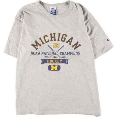 古着 90年代 チャンピオン Champion AUTHENTIC ATHLETIC APPAREL MICHIGAN ミシガン大学 カレッジTシャツ  メンズXL ヴィンテージ /eaa317739 【中古】 【230413】 【SS2309】