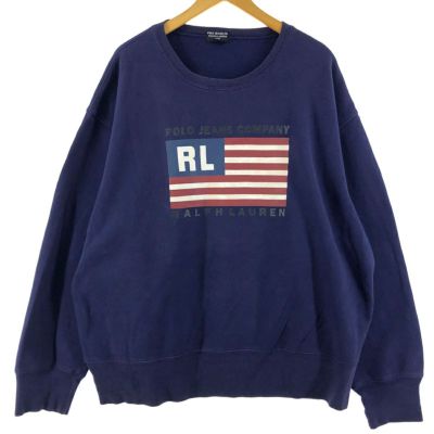 古着 ラルフローレン Ralph Lauren POLO JEANS COMPANY 星条旗柄 ロゴ