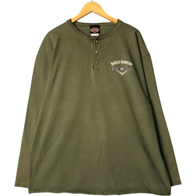 古着 ハーレーダビッドソン Harley-Davidson ヘンリーネック サーマル