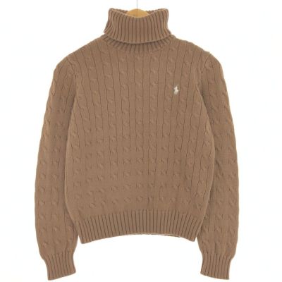 古着 ラルフローレン Ralph Lauren RALPH LAUREN SPORT ケーブル編み タートルネック コットンニットセーター レディースM  /eaa424936 【中古】 【240315】【エルル】 | 古着屋JAM（ジャム）