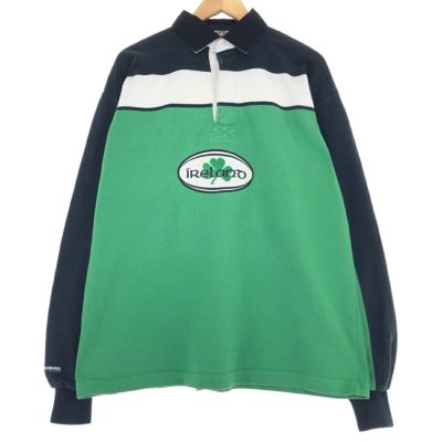 レア カナダ製90s古着◯バーバリアン 刺繍ラガーシャツ ブラック メンズXL 90s カナダ製 BARBARIANバーバリアン TENNESSEE VOLS 刺繍