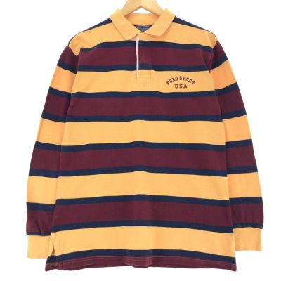 POLO SPORT ポロスポーツ ラガーシャツ ボーダー 古着 ラルフローレン Ralph Lauren POLO SPORT ポロスポーツ