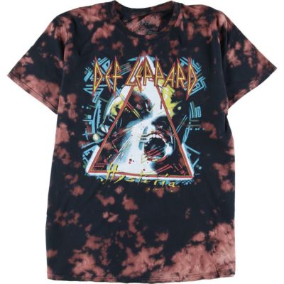 古着 デフレパード DEF LEPPARD ブリーチ加工 バンドTシャツ バン