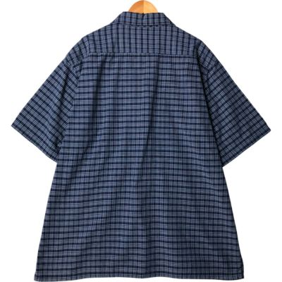 古着 ディッキーズ Dickies チェック柄 オープンカラー 半袖