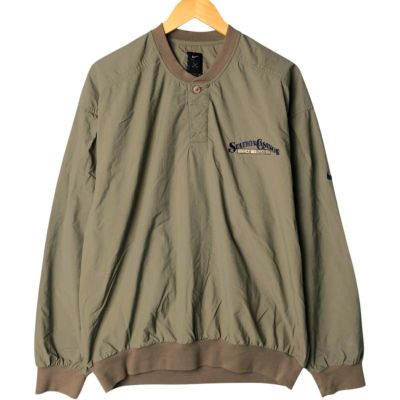 00's NIKE GOLF ロゴプリント 良質生地 古着 プルウェアジャケット 00s NIKE GOLF Logo Nylon Pullover Jacket 紺カーキ L ナイキ