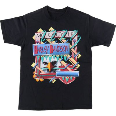 古着 90年代 ハーレーダビッドソン Harley-Davidson 鷲柄 イーグル柄 モーターサイクル バイクTシャツ メンズM相当 ヴィンテージ /eaa520842 【中古】 【250224】