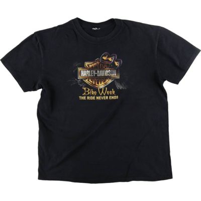 古着 00年代 ハーレーダビッドソン Harley-Davidson 鷲柄 イーグル柄 モーターサイクル バイクTシャツ メンズXL相当 /eaa520840 【中古】 【250224】 【GR-SNS】