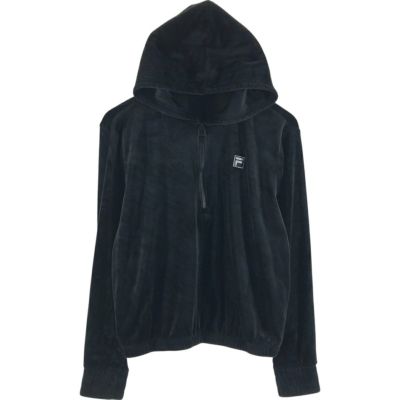 古着 フィラ FILA ハーフジップ ベロアパーカー レディースM相当 /eaa524611 【中古】 【250224】 【Elulu/エルル】
