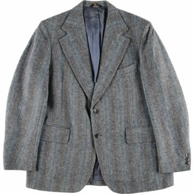 古着 50~60年代 PBM Harris Tweed ハリスツイード ストライプ柄 ウールテーラードジャケット メンズM相当 /evb009453 【中古】 【250224】