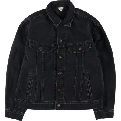 Lee ブラックデニムジャケット デッドストック☆90s☆USA製☆Lee☆ブラックデニムジャケット