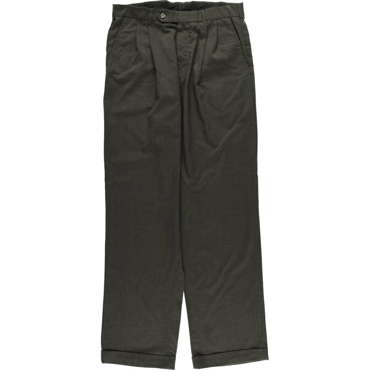 古着 ZIP FINEST ツータック スラックスパンツ イタリア製 メンズw33