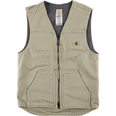 Carhartt ジップアップベスト　古着 古着 00年代 カーハート Carhartt ワークベスト USA製 メンズS