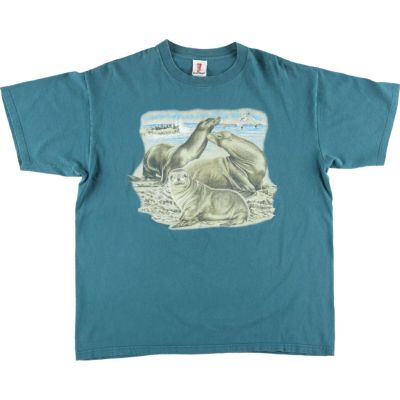 古着 90年代 SixFlag アニマルTシャツ USA製 XL メンズXL 半袖