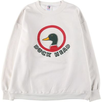 古着 90年代 ダックヘッド Duck Head プリントスウェットシャツ