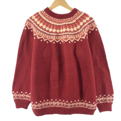 GREEKKNITWEAR特徴GREEK KNIT WEAR ノルディックセーター レディースL ...