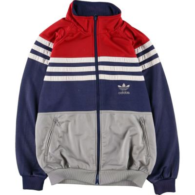 80s デサント adidas メンズ 4 M相当 ヴィンテージ トレフォイル ロゴ トラックジャケット / アディダス DESCENTE 青 水色  ブルー(アディダス)｜売買されたオークション情報、yahooの商品情報をアー スポーツウエア