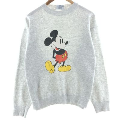 古着 90年代 Disney Wear 35YEAR OF MAGIC Disneyland MICKEY MOUSE ミッキーマウス 総柄  キャラクタースウェットシャツ トレーナー USA製 メンズL ヴィンテージ /taa002614 【中古】 【231228】 | 古着屋JAM（ジャム）